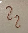 Handmade Upcycled Copper S Hooks – 6 Inch Plant Hanger, Hanging Basket Hook, Garden Decor & Wreath Hanger (2-Pack)