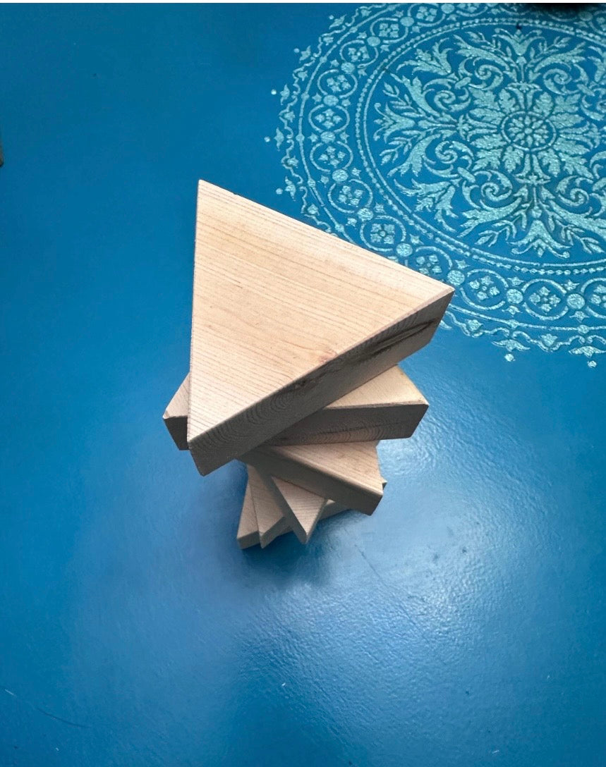 Wood Triangles (set of 6 ea)