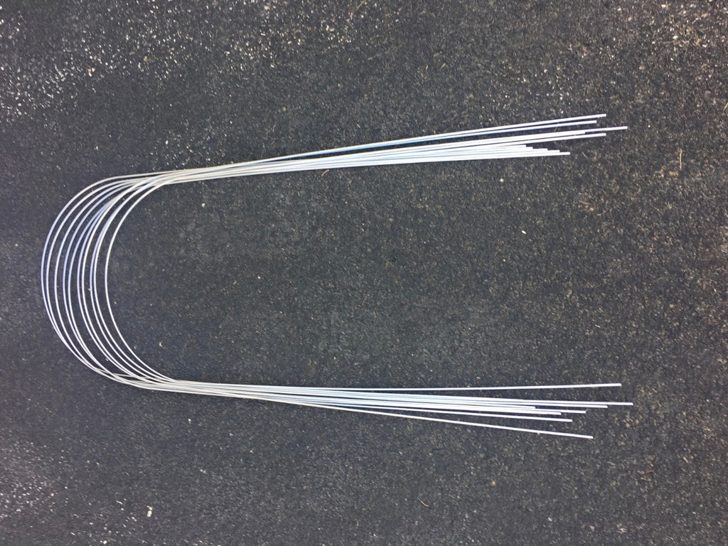 Garden Fence Hoops – Decorative Plant Border Stakes – Galvanized Steel - 18”x4” - (Set of 6)