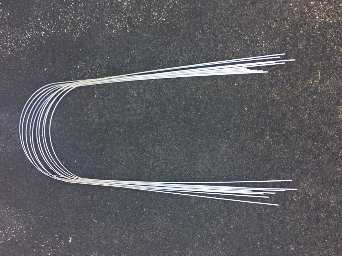 Garden Fence Hoops – Decorative Plant Border Stakes – Galvanized Steel - 18”x4” - (Set of 6)