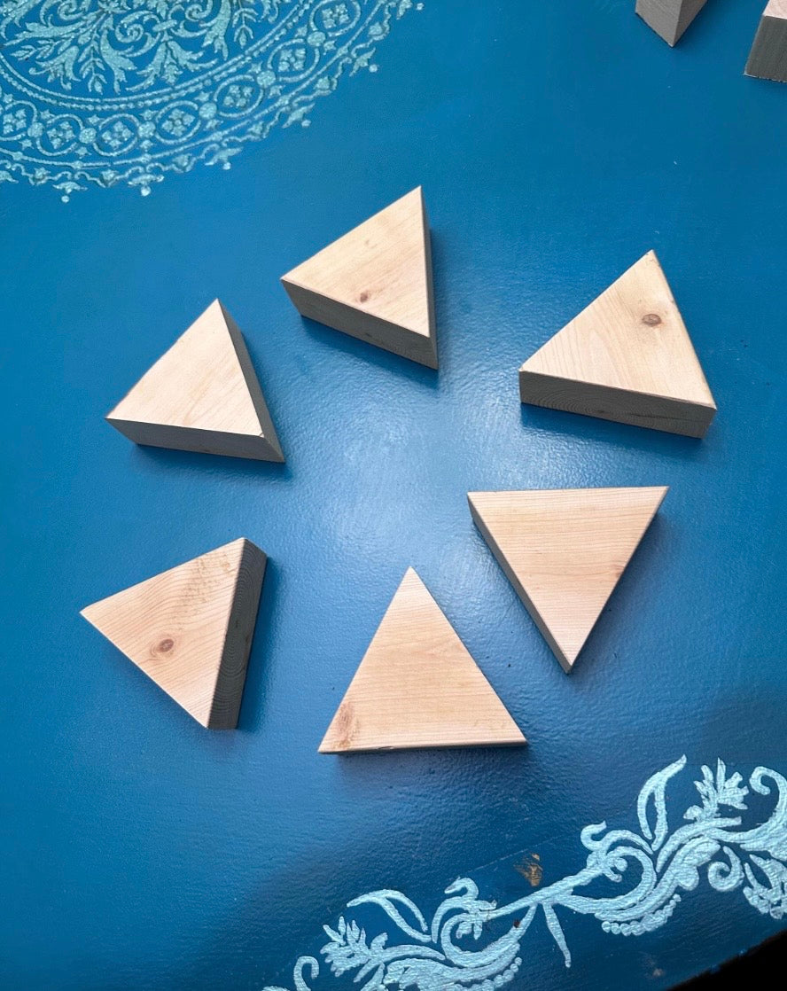 Wood Triangles (set of 6 ea)