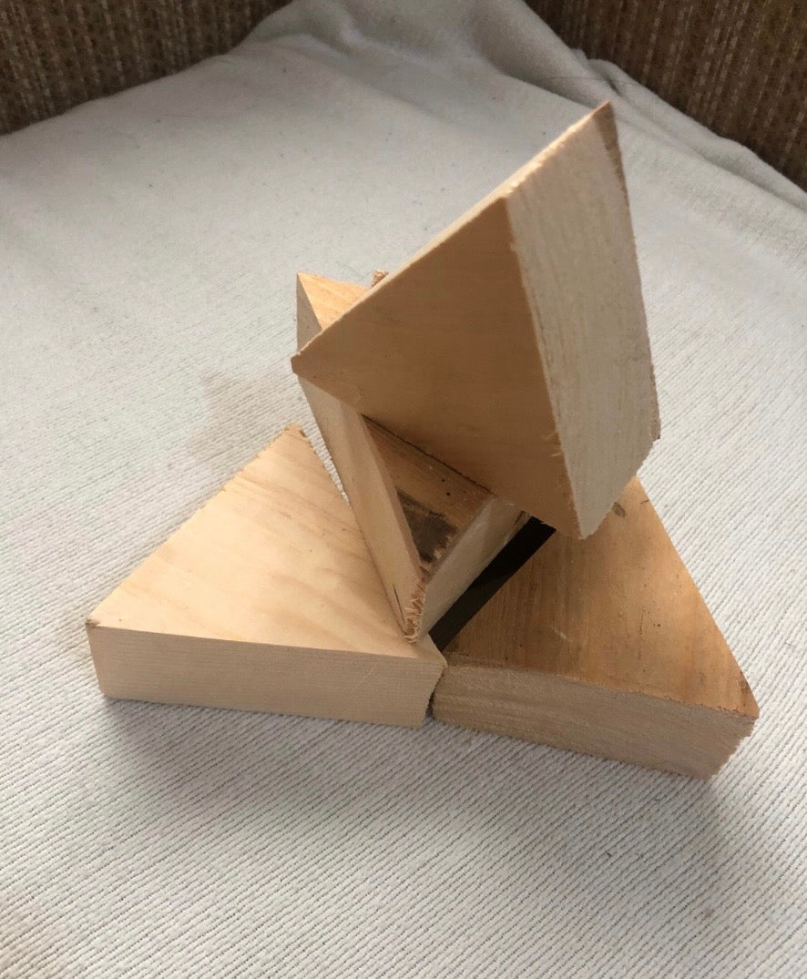 Wood Triangles (set of 6 ea)