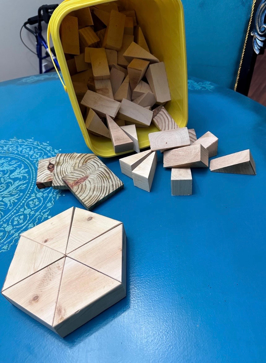 Wood Triangles (set of 6 ea)