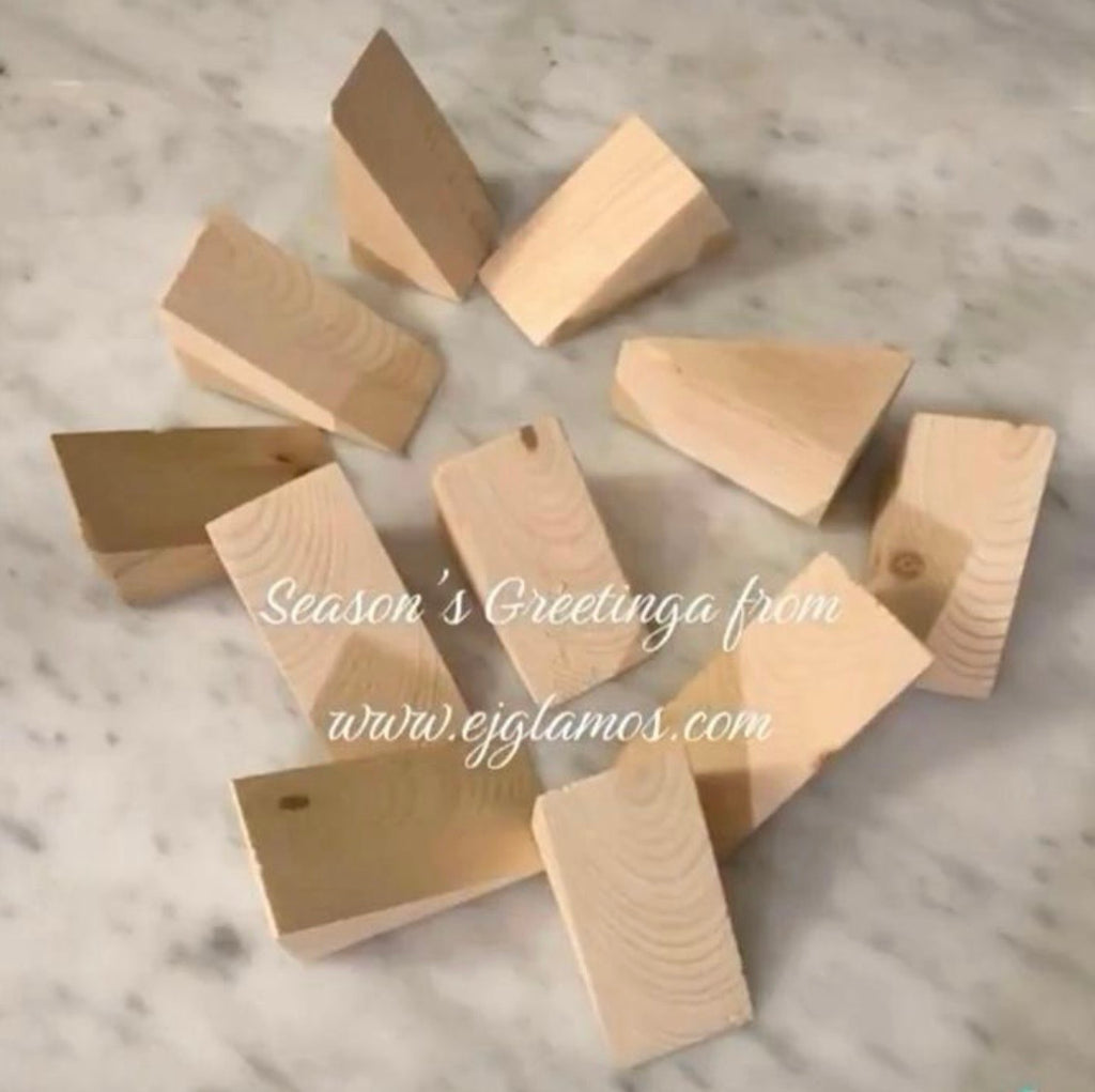 Wood Wedges for Splitting & Spacing - Pine Utility Shims - DIY, Woodworking & Craft Wedges - Upcycled Wood - 14 Pack
