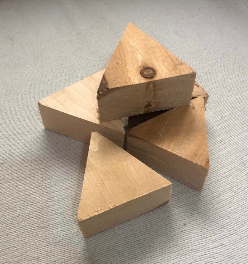 Wood Triangles (set of 6 ea)