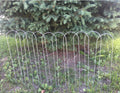 Garden Fence Hoops – Decorative Plant Border Stakes – Galvanized Steel - 18”x4” - (Set of 6)