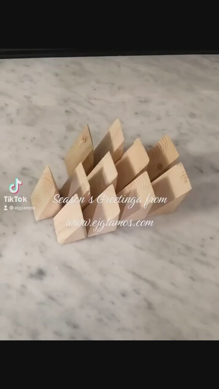 Wood Wedges for Splitting & Spacing - Pine Utility Shims - DIY, Woodworking & Craft Wedges - Upcycled Wood - 14 Pack